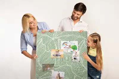 Prikbord van kurk Groot bladmotief
