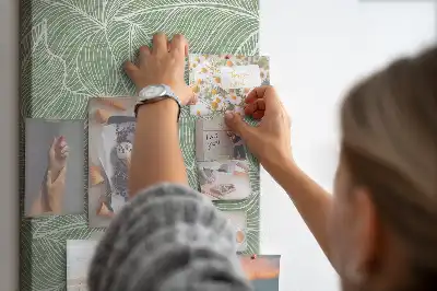 Prikbord van kurk Groot bladmotief