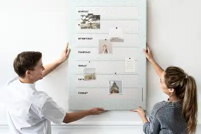 Prikbord van kurk Weekschema