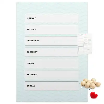 Prikbord van kurk Weekschema