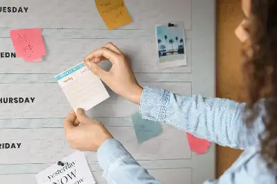 Prikbord van kurk Weekschema