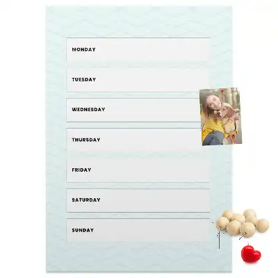 Prikbord van kurk Weekschema