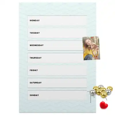 Prikbord van kurk Weekschema