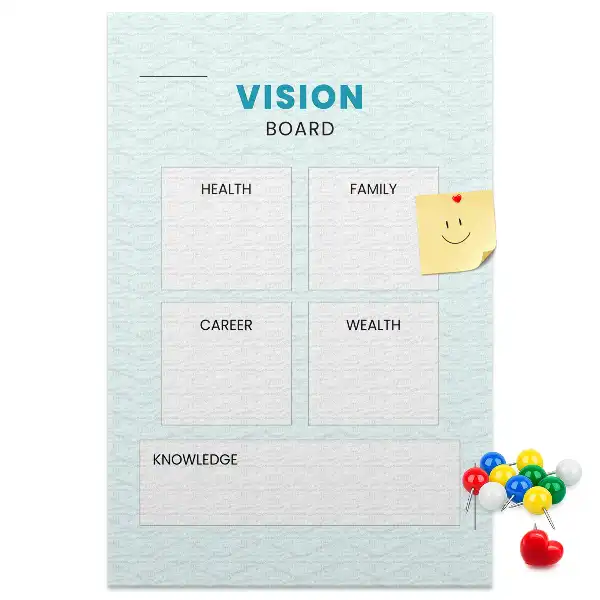 Prikbord van kurk Gezondheidsplanner