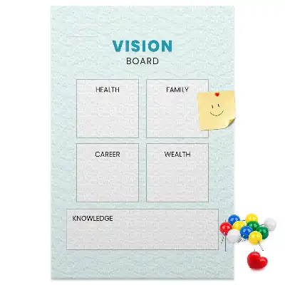 Prikbord van kurk Gezondheidsplanner