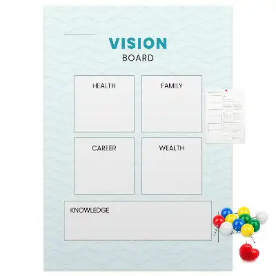 Prikbord van kurk Gezondheidsplanner