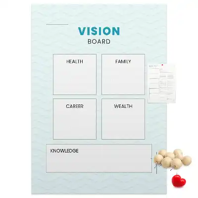 Prikbord van kurk Gezondheidsplanner