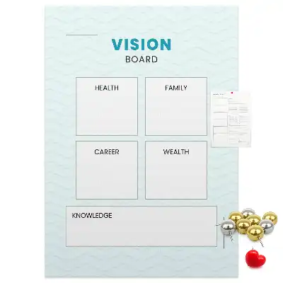 Prikbord van kurk Gezondheidsplanner