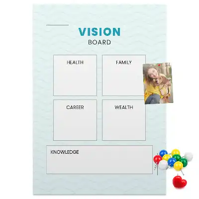 Prikbord van kurk Gezondheidsplanner