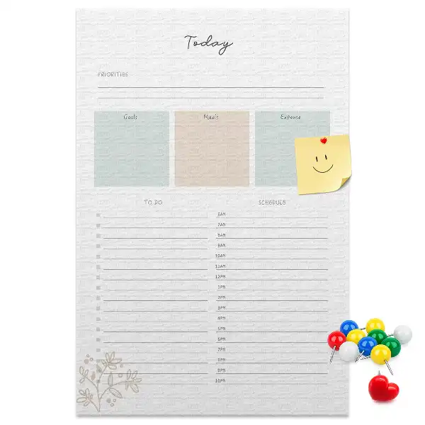 Prikbord van kurk Dagplanner