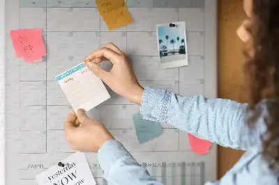 Prikbord van kurk Maandplanner