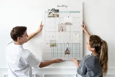 Prikbord van kurk Maandplanner