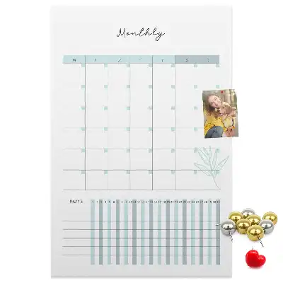 Prikbord van kurk Maandplanner