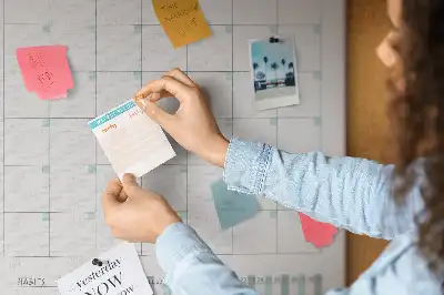 Prikbord van kurk Maandplanner