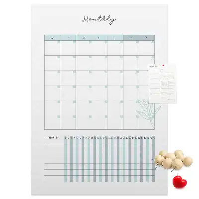 Prikbord van kurk Maandplanner