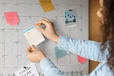 Prikbord van kurk Maandplanner