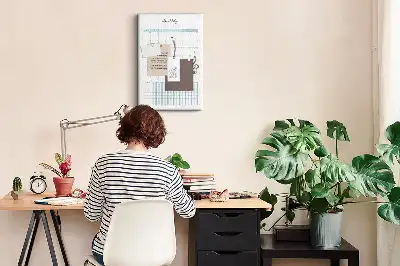 Prikbord van kurk Maandplanner