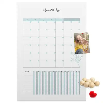 Prikbord van kurk Maandplanner