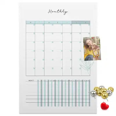 Prikbord van kurk Maandplanner