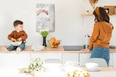 Prikbord van kurk Betonnen muur