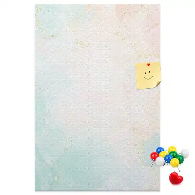 Kurken prikbord met abstracte pastelkrijtprint