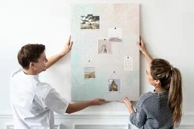 Prikbord van kurk Abstractie in pastelkrijt