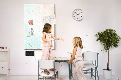 Prikbord van kurk Abstractie in pastelkrijt