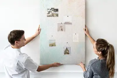 Prikbord van kurk Abstractie in pastelkrijt