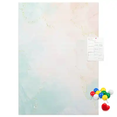 Prikbord van kurk Abstractie in pastelkrijt