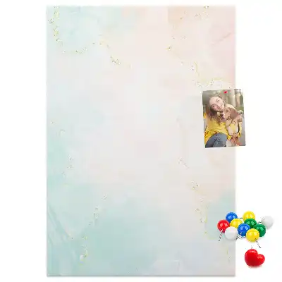 Prikbord van kurk Abstractie in pastelkrijt