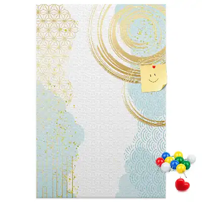 Decoratief prikbord met abstract motief