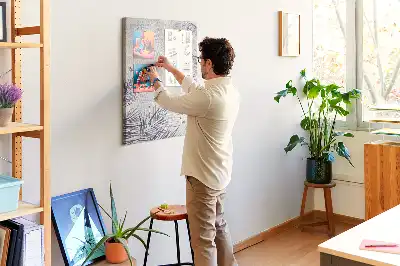 Prikbord van kurk Palmbladeren