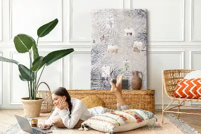 Prikbord van kurk Palmbladeren