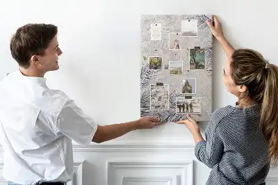 Prikbord van kurk Palmbladeren