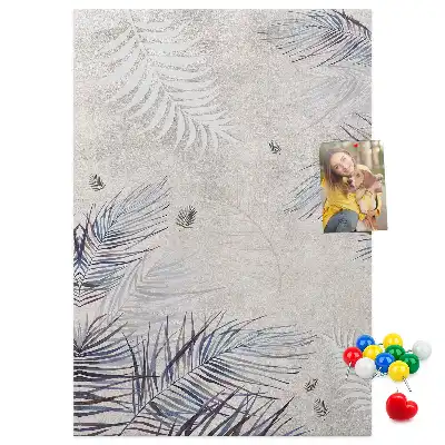 Prikbord van kurk Palmbladeren