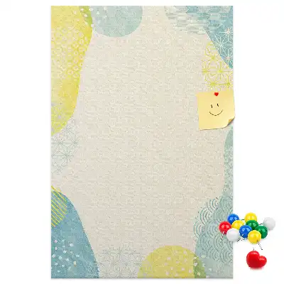 Prikbord van kurk met decoratieve rand