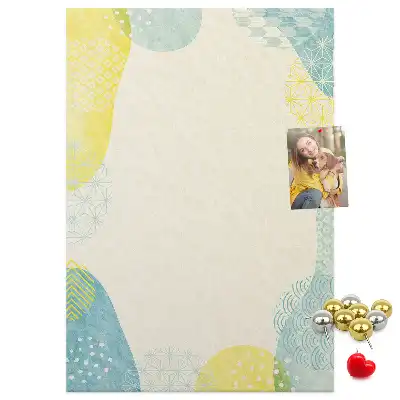 Prikbord van kurk Decoratieve rand