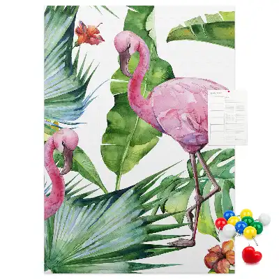 Prikbord van kurk Wilde flamingo natuur