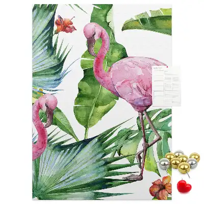 Prikbord van kurk Wilde flamingo natuur