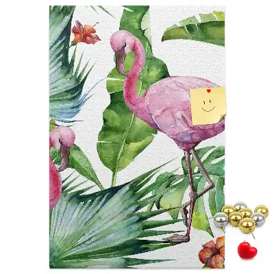 Prikbord van kurk Wilde flamingo natuur