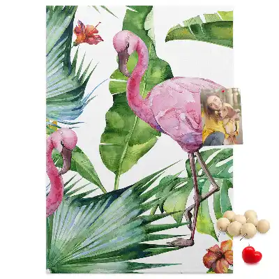 Prikbord van kurk Wilde flamingo natuur