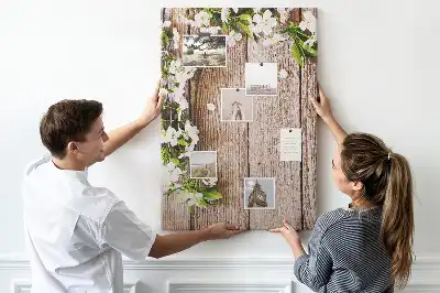 Prikbord Planken met madeliefjespatroon