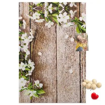 Prikbord Planken met madeliefjespatroon