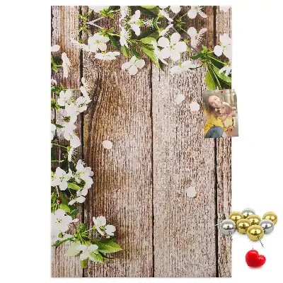 Prikbord Planken met madeliefjespatroon