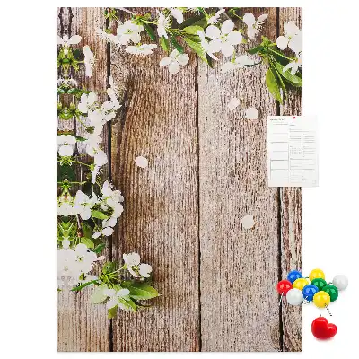 Prikbord Planken met madeliefjespatroon