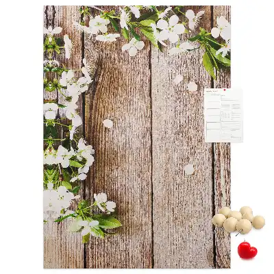 Prikbord Planken met madeliefjespatroon