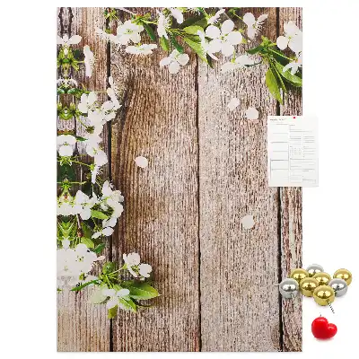 Prikbord Planken met madeliefjespatroon