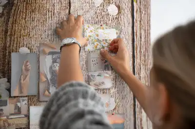 Prikbord Planken met madeliefjespatroon