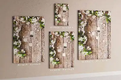 Prikbord Planken met madeliefjespatroon