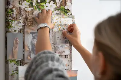 Prikbord Planken met madeliefjespatroon